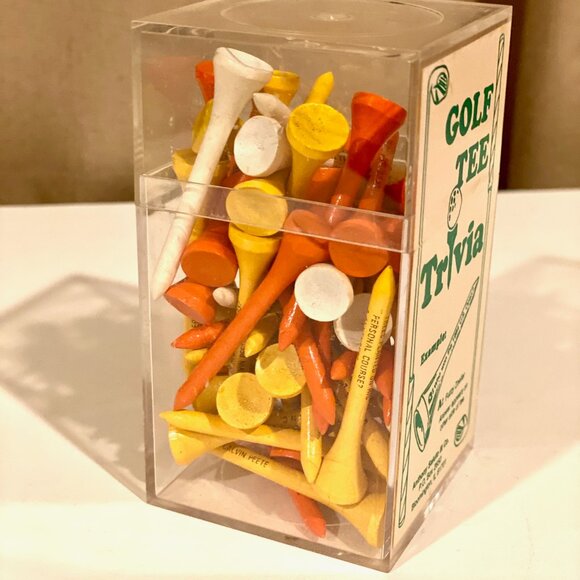 Golf Tee Trivia Set | Vintage Golf Collectible | Fun Sports Trivia Game - Picture 3 of 6